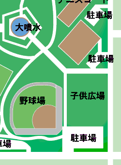 春日公園・野球場付近地図
