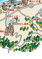 明神の滝・二丈付近地図