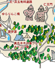 ゆらりんこ橋・二丈エリア地図