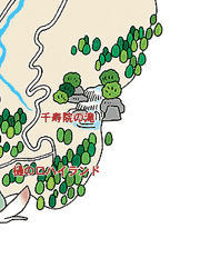 仁王門・二丈周辺地図