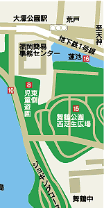 東側児童遊園・ジョギング・サイクリングコース付近地図