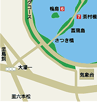 鴨島付近の地図